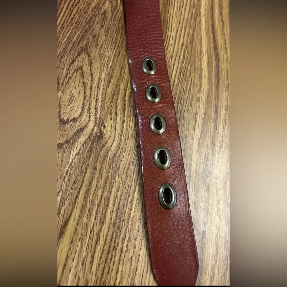 Fossil Vintage Men’s Brown Geniune Leather Belt Large 43” Brass Hardware
